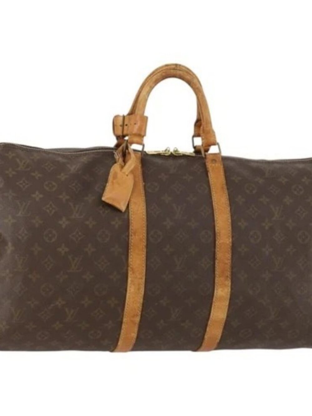 LOUIS VUITTON Monogram Keepall 55 Boston Bag M41424 LV Auth AMZ308
